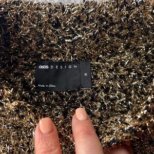 ✨ ASOS Design Metallic Gold Knit Sweater Size M